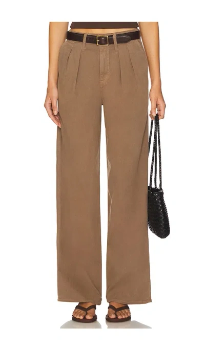 Amo Denim Sheryl Trouser Jeans In Brown