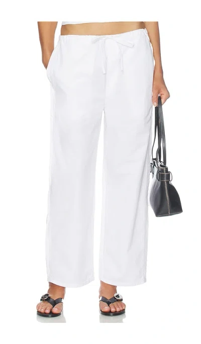 Amo Denim Simone Wide Leg Pant In White