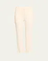 Amo Denim Straight Cropped Army Trousers In Bone