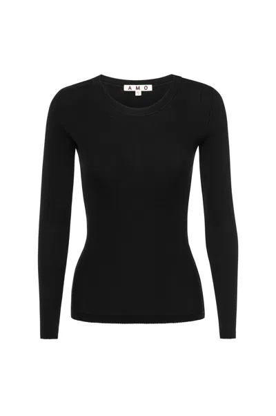 Amo Denim Swoon Long Sleeve In Black