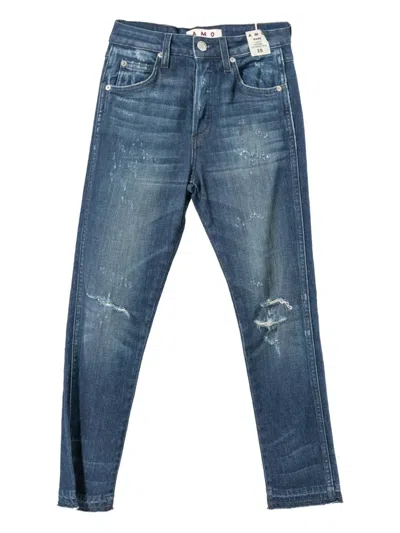 Amo Distressed Jeans In Blue