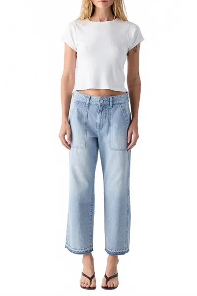 Amo Easy Army Slouch Crop Jean In Enjoy In Blue