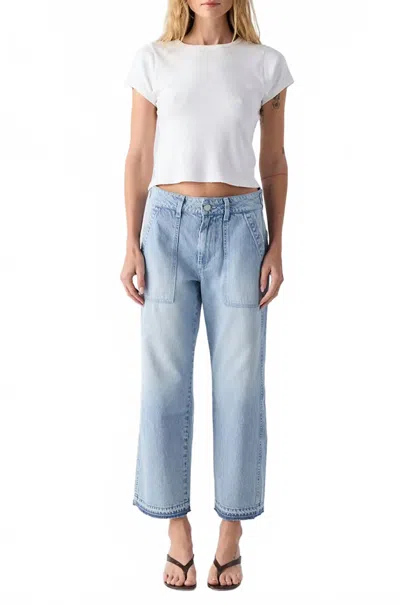 Amo Easy Army Slouch Crop Jeans In Enjoy In Multi