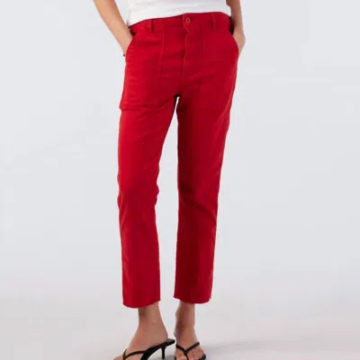 Amo Easy Army Trouser In Cherry In Multi