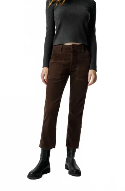 Amo Easy Army Trouser In Espresso In Brown