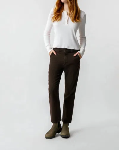 Amo Easy Army Trouser In Espresso In Brown