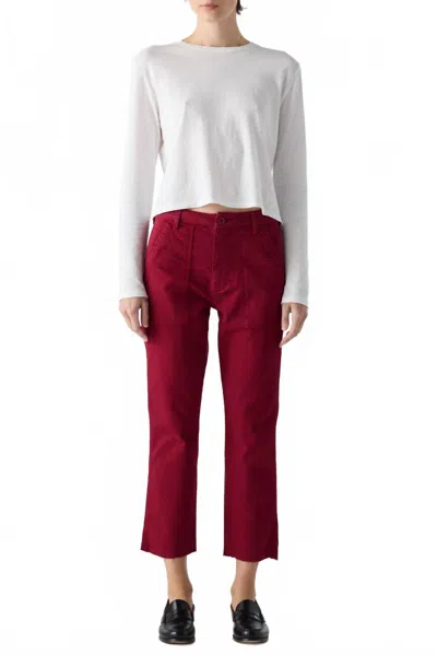 Amo Easy Army Trouser In Pinot In Red