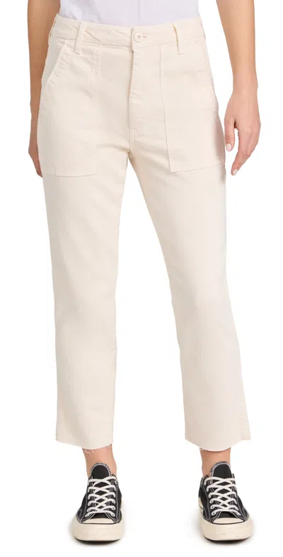 Amo Easy Trouser Relaxed Crop Straight Trousers Pumice In Gray