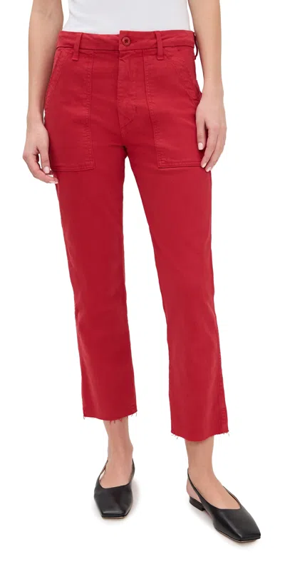Amo Easy Army Trousers Cherry