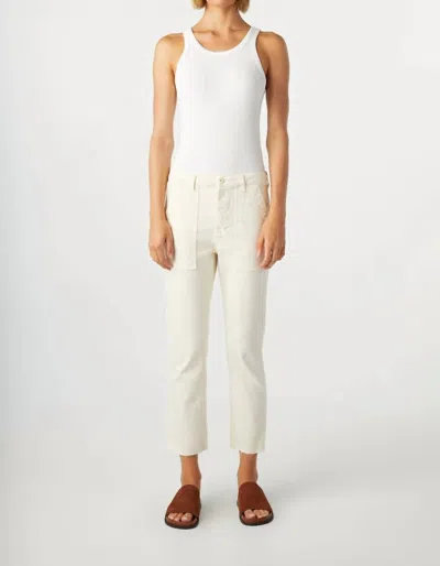 Amo Easy Army Trousers In Bone In White