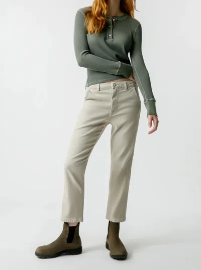 Amo Easy Trouser Straight Pants In Pumice In Beige