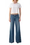 Amo Edith Wide Leg Trouser In Romance In Blue
