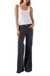 Amo Elizabeth Flare Leg Jean In Pewter In White