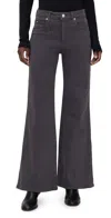 Amo Elizabeth Flare Leg Jean In Pewter In Gray