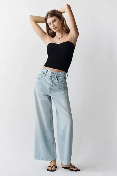 Amo Frida High-rise Crop Wide-leg Jeans In Blue