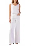 Amo Frida Wide Leg Denim In Alabaster In White