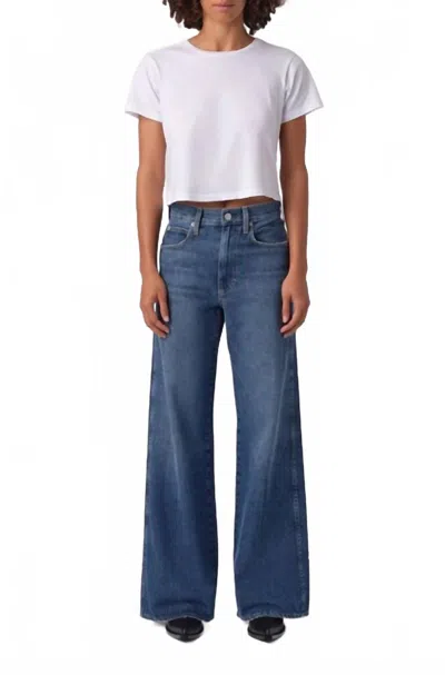 Amo Frida Wide Leg Jeans In Admire In Brown