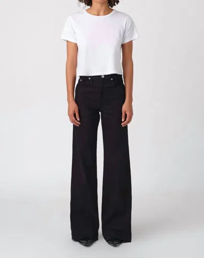 Amo Frida Wide Leg Jeans In Black Oak