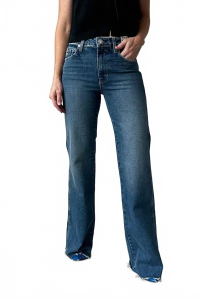 Amo Georgia Split Flare Jeans In Dearest In Multi