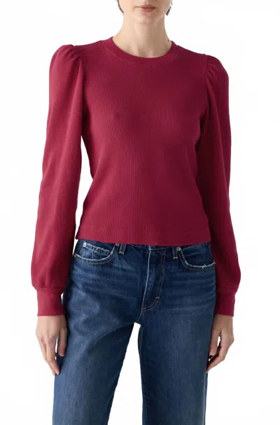 Amo Girly Thermal Shirt In Pinot In Brown