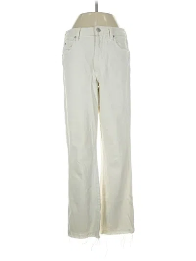 Pre-owned Amo Jeans In Ivory