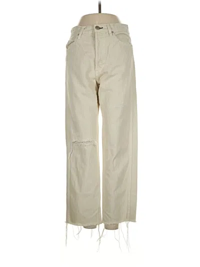 Pre-owned Amo Jeans In Ivory