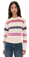 Amo Jemma Sweater Bone Multi In Multi