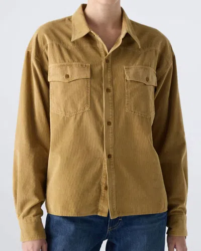 Amo Jenn Shirt In Cumin Corduroy In Brown