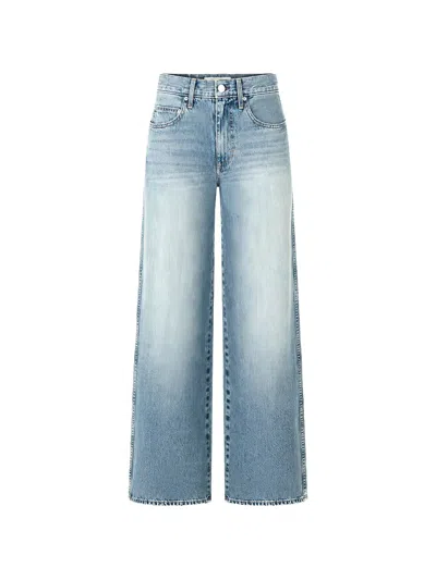 Amo Kira Wide-leg Jeans In Blue