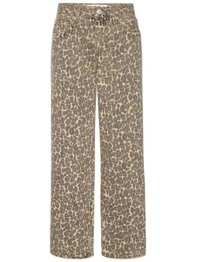 Amo Leopard-print Straight-leg Jeans