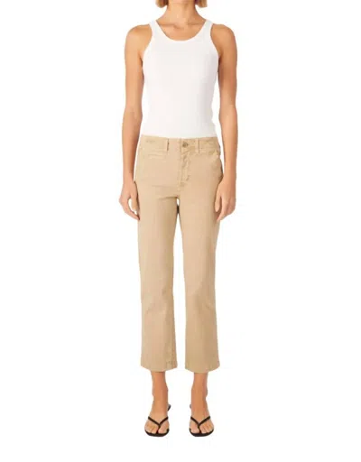 Amo Lillian Crop Chino Pant In Khaki In Multi