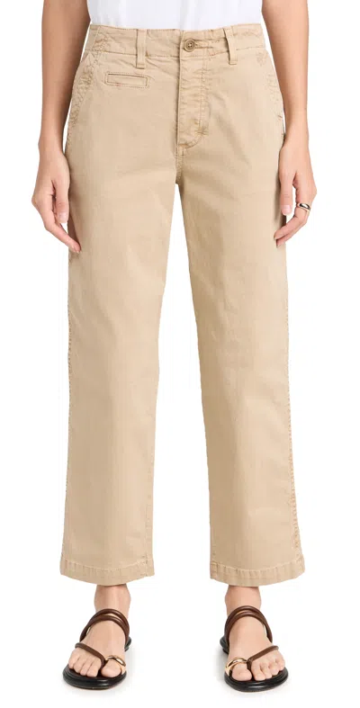 Amo Lillian Crop Chino Trousers Khaki
