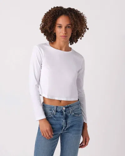 Amo Long Sleeve Babe Tee In White