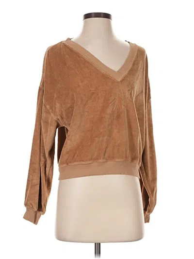Pre-owned Amo Long Sleeve Blouse In Brown