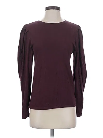 Pre-owned Amo Long Sleeve Top Burgundy Boatneck Tops