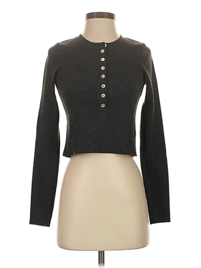 Pre-owned Amo Long Sleeve Top Gray Turtleneck Tops