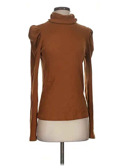 Pre-owned Amo Long Sleeve Turtleneck In Brown