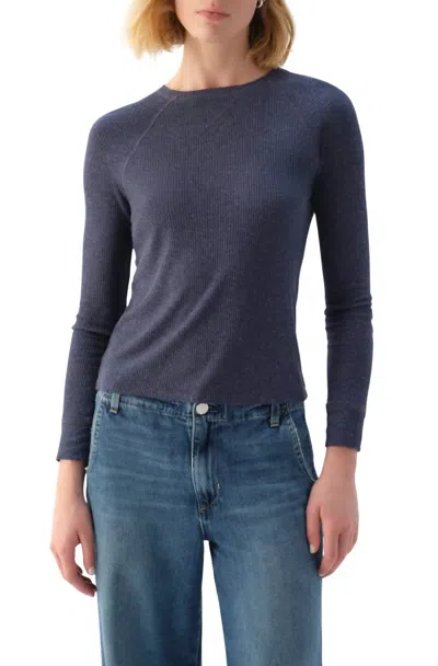 Amo Lovely Rib Tee In Neptune In Blue