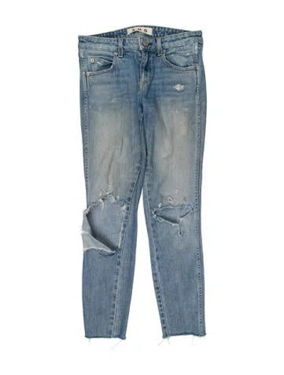Pre-owned Amo Low-rise Skinny Leg Jeans In Blue