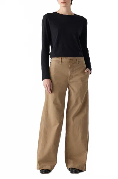 Amo Maddi Mid Rise Trouser In Sand In Brown