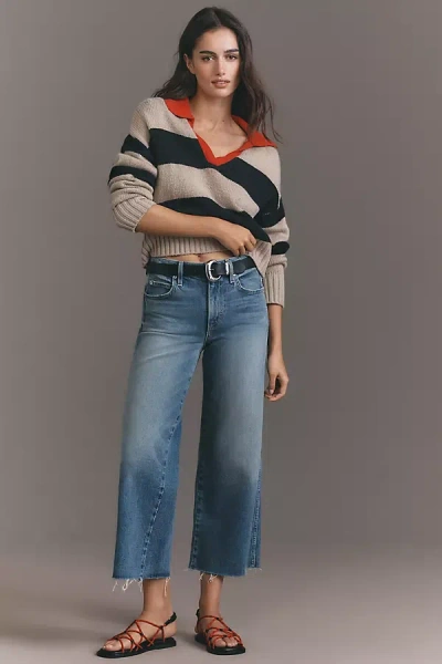 Amo Majorie High-rise Crop Flare Jeans In Blue