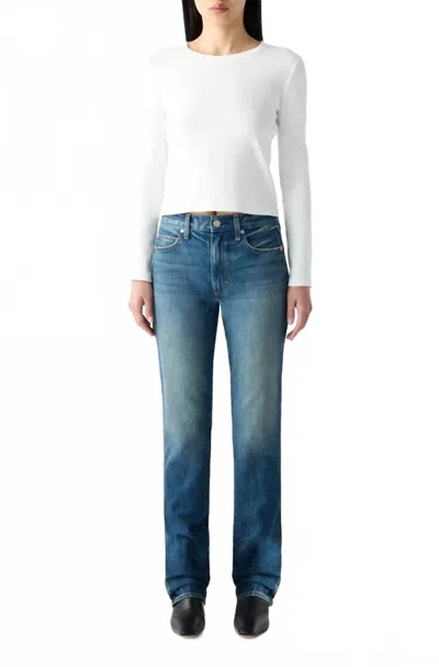 Amo Mira Mid Rise Relaxed Leg Jeans In Fancy In Blue