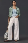 Amo Regina Mid-rise Wide-leg Jeans In White