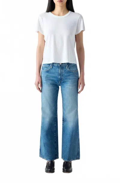 Amo Robbie Cropped Denim Pants In Charmed In Blue