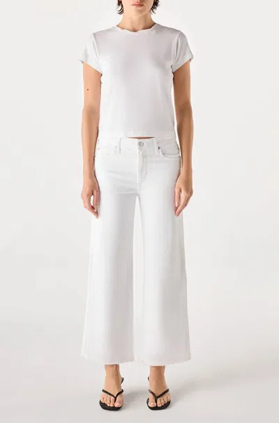 Amo Robbie Cropped Flare Jeans In White