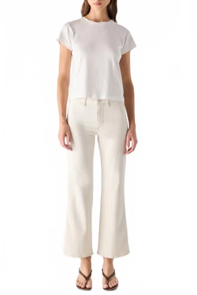 Amo Robbie Kick Flare Jeans In Bone White In Multi