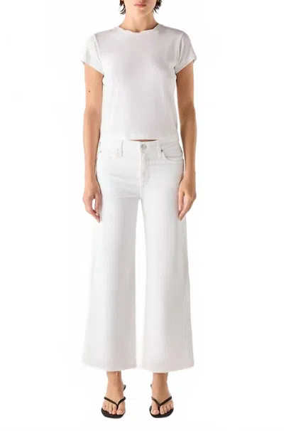 Amo Robbie Mid Rise Flare Pants In White