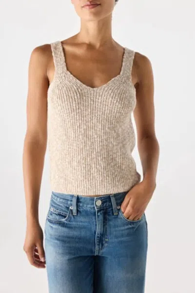 Amo Romy Sleeveless Sweater In Dove In Neutral
