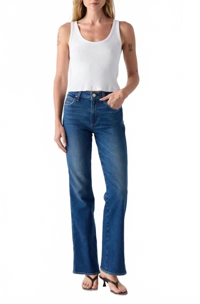 Amo Rosa Flare Jeans In Lush In Blue