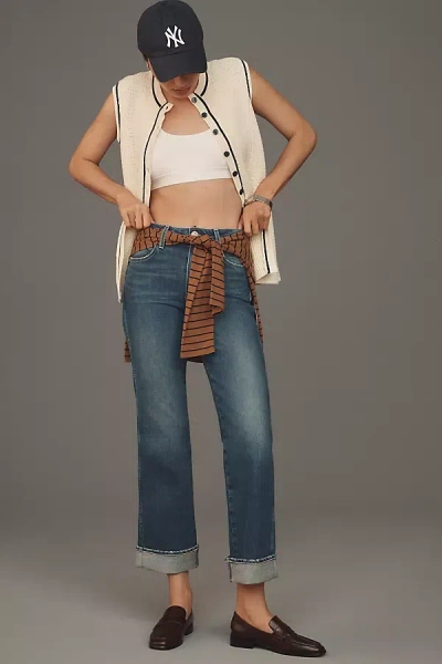 Amo Rosa Mid-rise Cuffed Flare Jeans